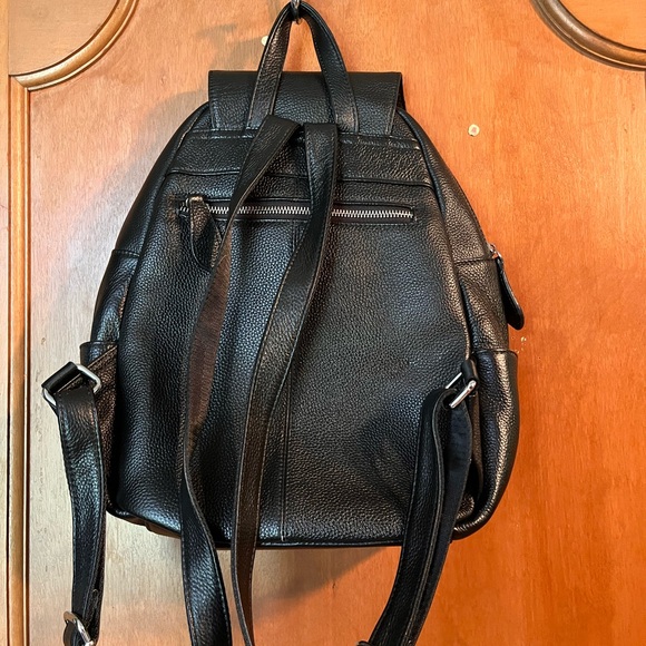 Faux Leather Black Backpack Purse Unbranded - Picture 2 of 3